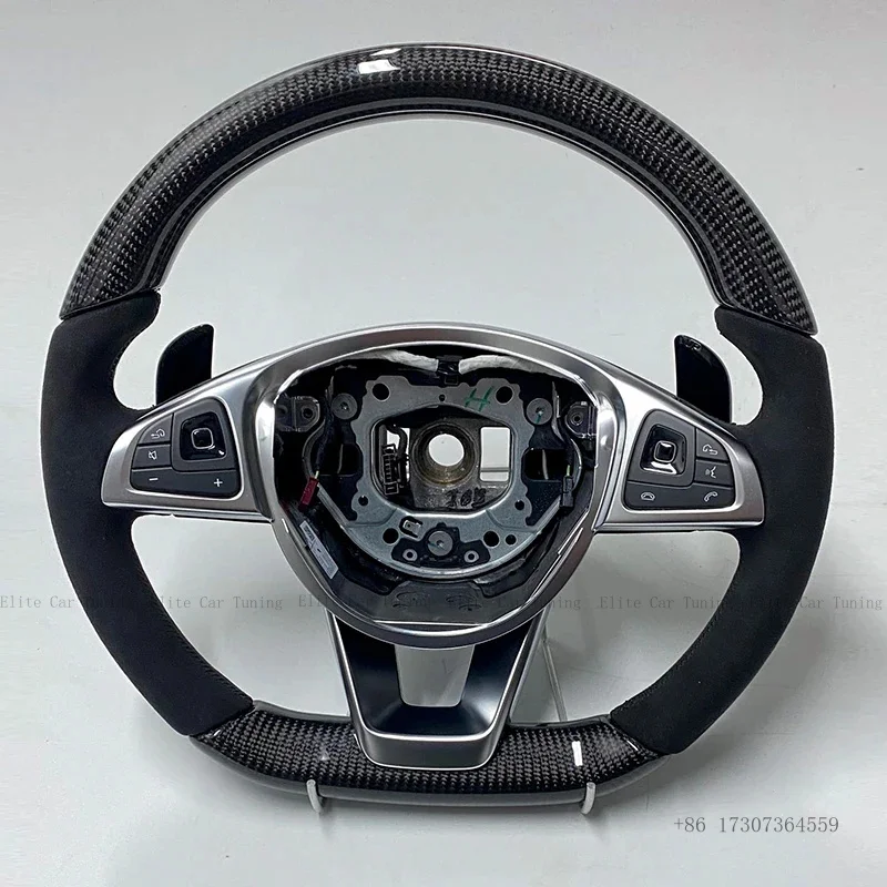 Carbon Fiber Steering Wheel Fit For Benz AMG W203 W204 W205 W222 W211 W167 W176 W221 W177 W124 C63 C300 W212 W213 W218 E63 C450 view 3