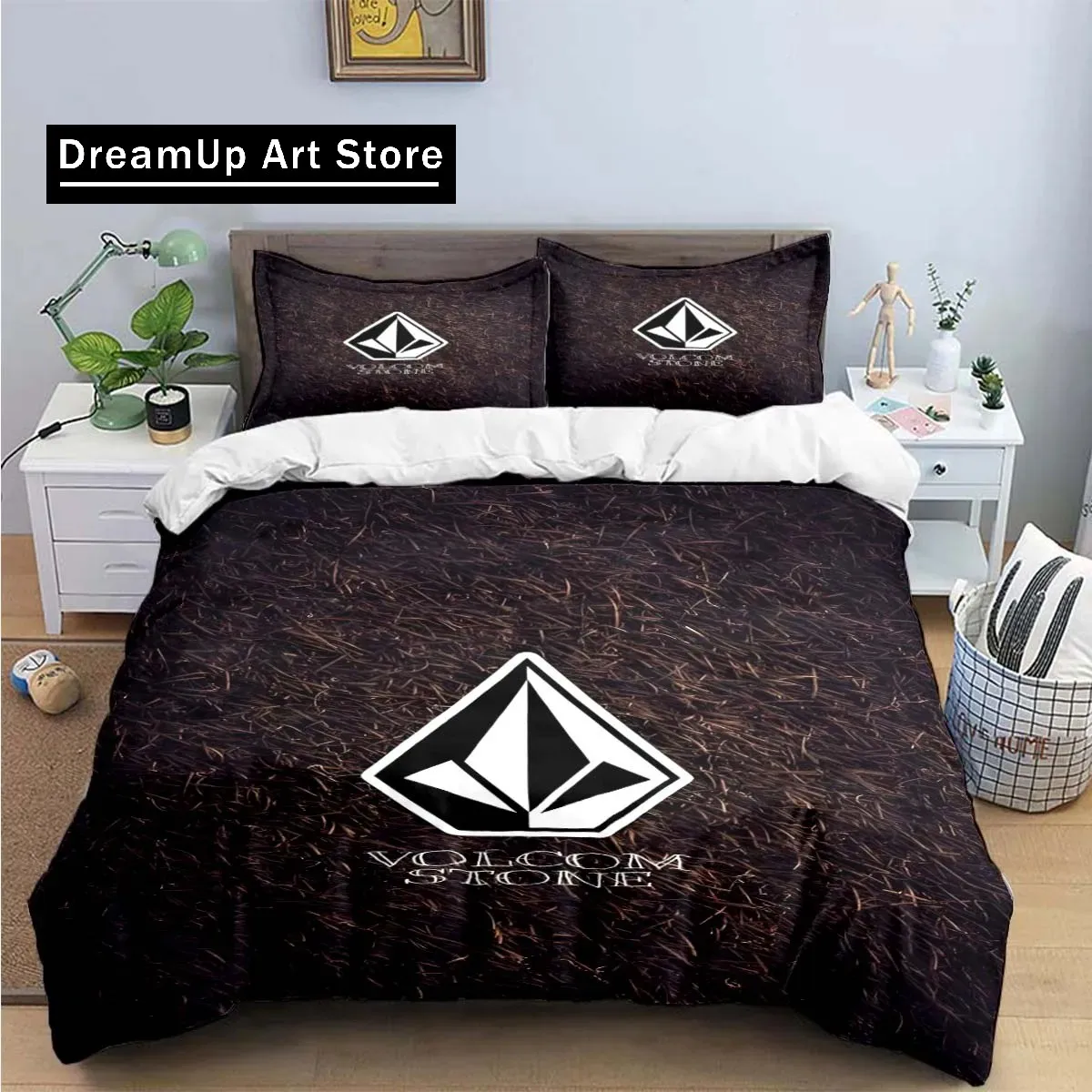 3D Print Fashion Exquisite V-VOLCOM Bedding Set Boys Girls Twin Queen King Size Duvet Cover Pillowcase Bed boys Adult Bedroom