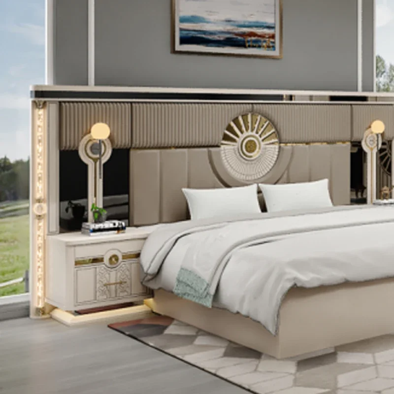 

A Luxury Queen Size Bed Cheap King Wooden Modern Bedroom Furniture Set Meuble De Chambre a Coucher Complet 2023