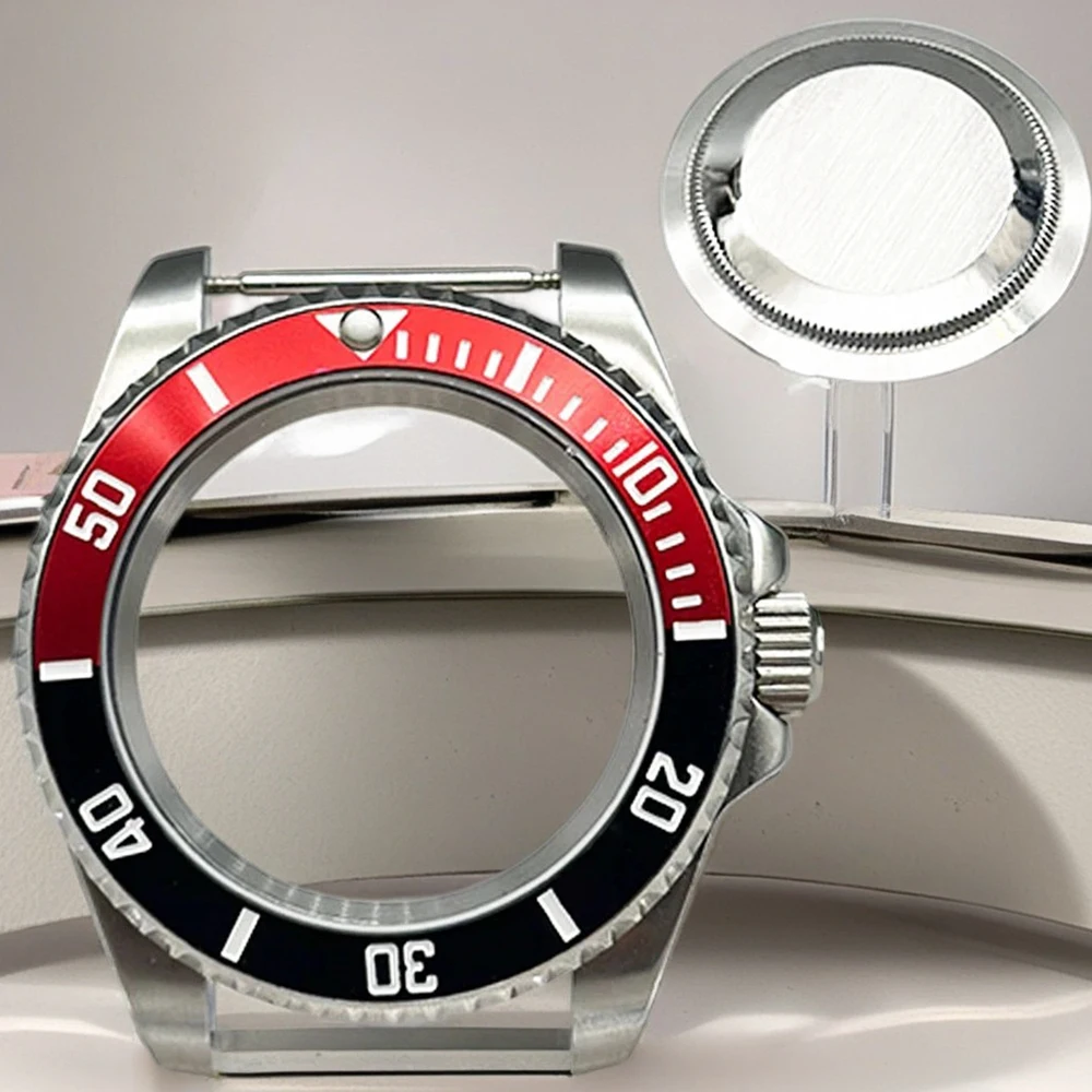 Miyota 8215 8205 ETA2836 NH35 36 Mingzhu DG2813 5833 40 mm schwarze PVD-Gehäusebodenseite, transparentes Saphirglas