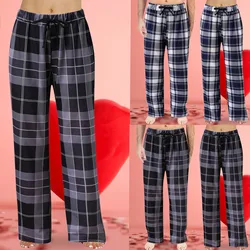 New Style Hot Sale Cotton Plaid Pajama Pants For Adluts Home Furnishing Cotton Trousers Cotton Pajama Men Sleep Bottom Home Wear