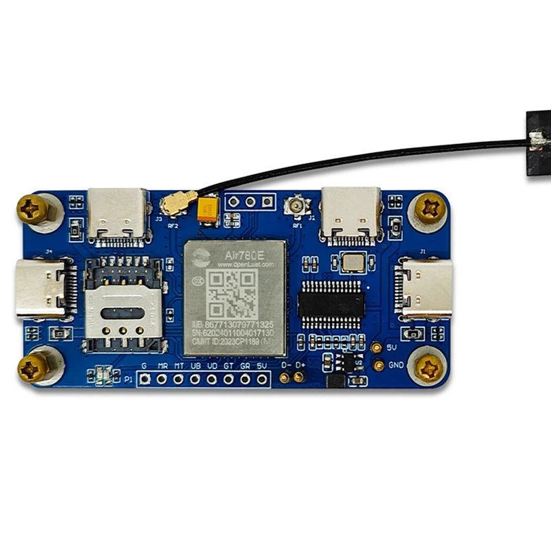 AU67-4G HUB Uitbreidingskaart Air780e Netwerkmodule 4G CAT1 LTE Ethernet Module Voor Raspberry Pi Nul Gewijd