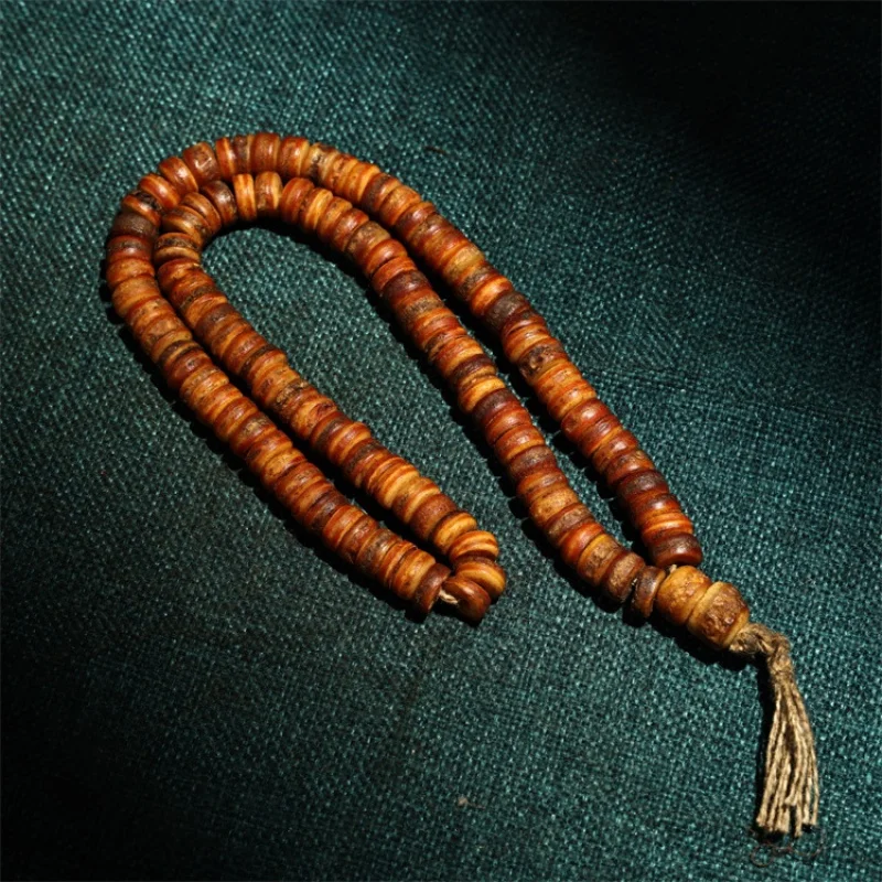 Imagem -04 - Autêntico ox Bone Tibetano Gabala Beads Old Spirit Bone Autêntica Semente Bodhi 108 Buddha Beads Pulseira