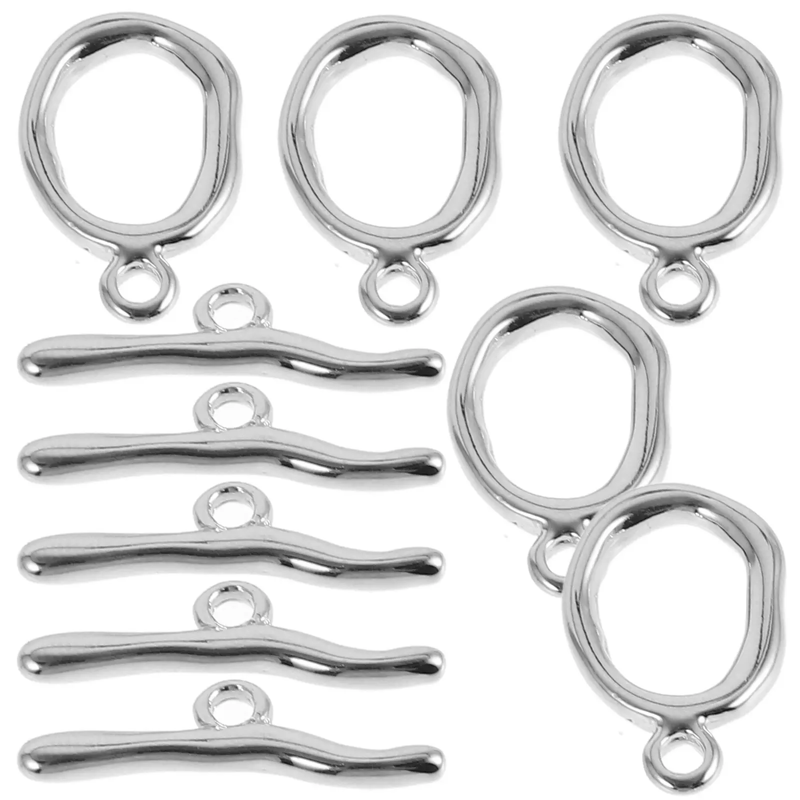5Sets Ot Metal Clasps Jewelry Connecting Buckles Gold Silver DIY Necklace Bracelet Anklet Chain Connectors Chain Connector
