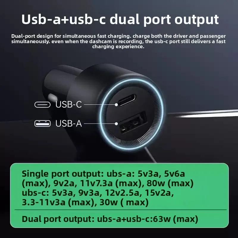 Charger 80W For OPPO SuperVOOC Car Charger OnePlus 10 Pro Realme GT Neo3 Find X5 X3 Reno8 Pro K9 K10 Spare Parts