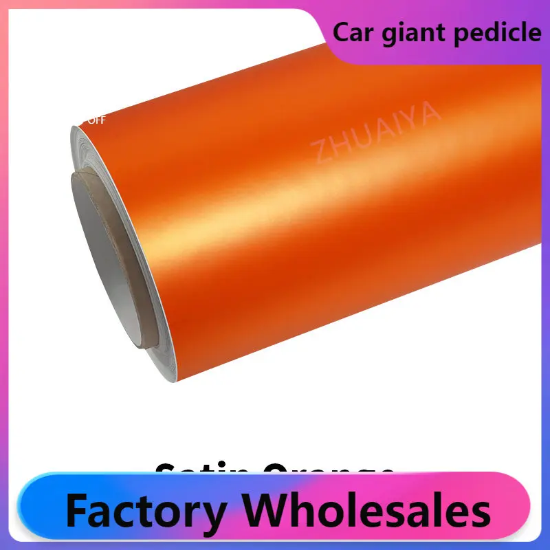 

Matte Orange Vinyl Wrap film wrapping film bright 152X18m roll quality Warranty covering film voiture