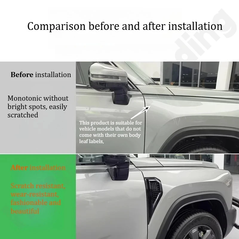 for GWM Haval-V7 2024 Hybrid Version Leaf Board Decorative Sticker/Black Knight Decorative Sticker for Air Outlet/Fender