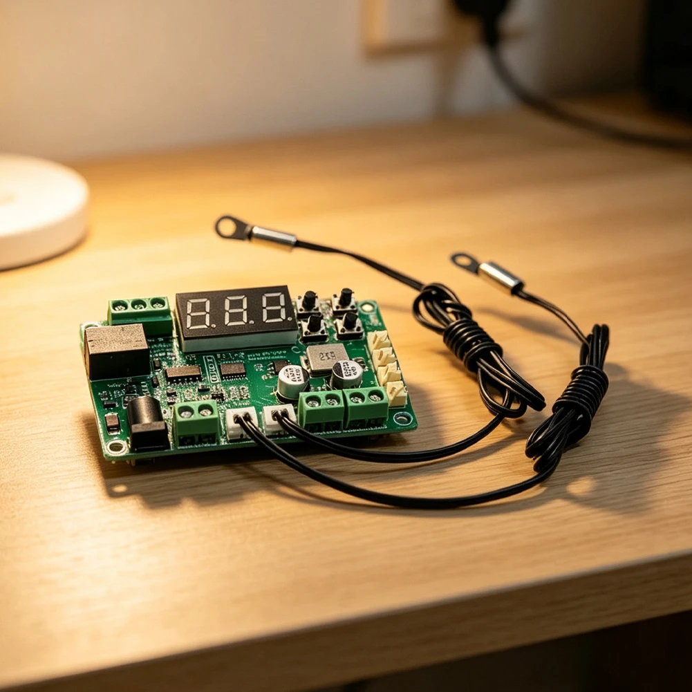 Programmable Temperature Controlled Fan Module DC 9V-30V 3A Output with Real Time LED Display and Reverse Protection