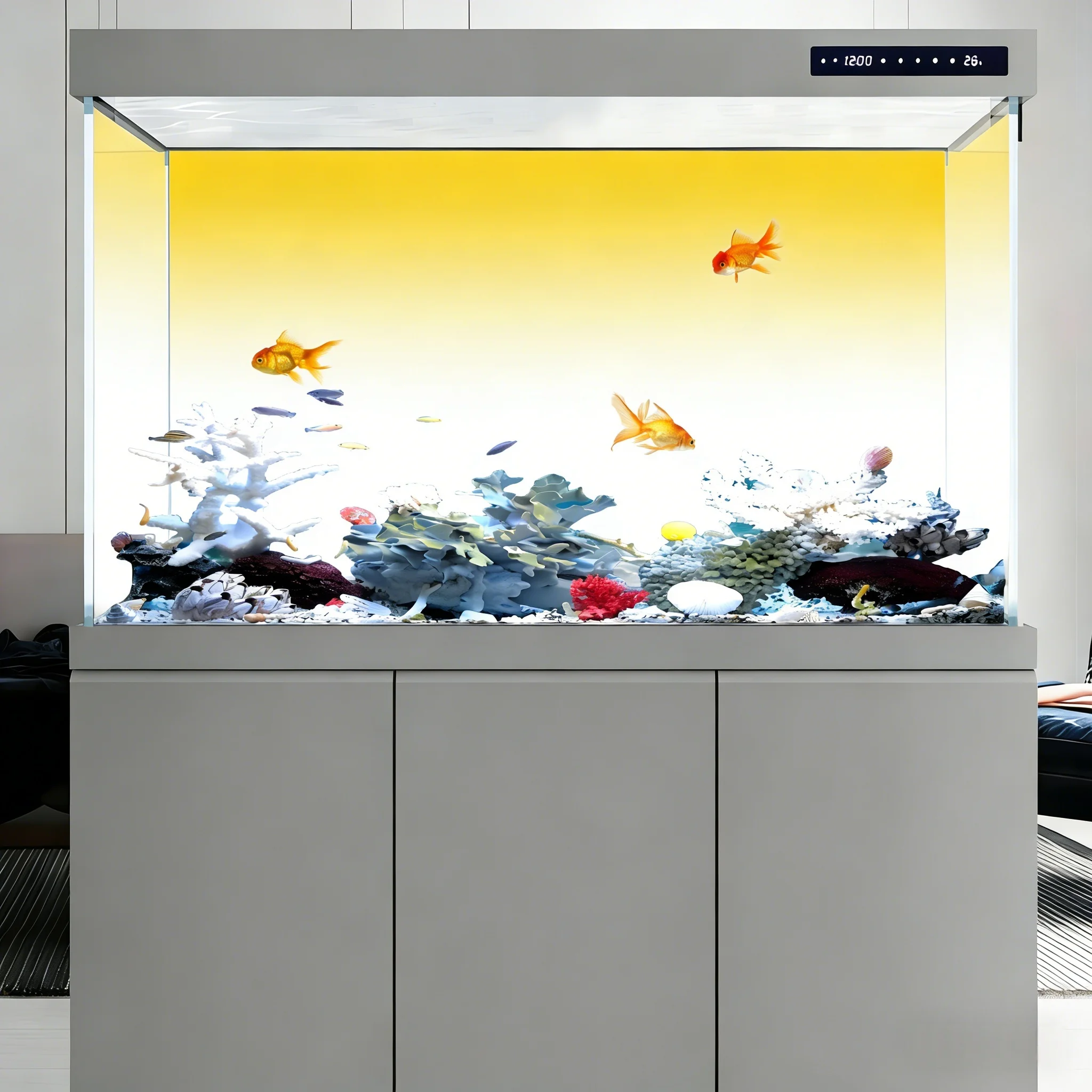 Yellow and White Gradient, Fis - огляд і ціна Aquarium Fish Yellow