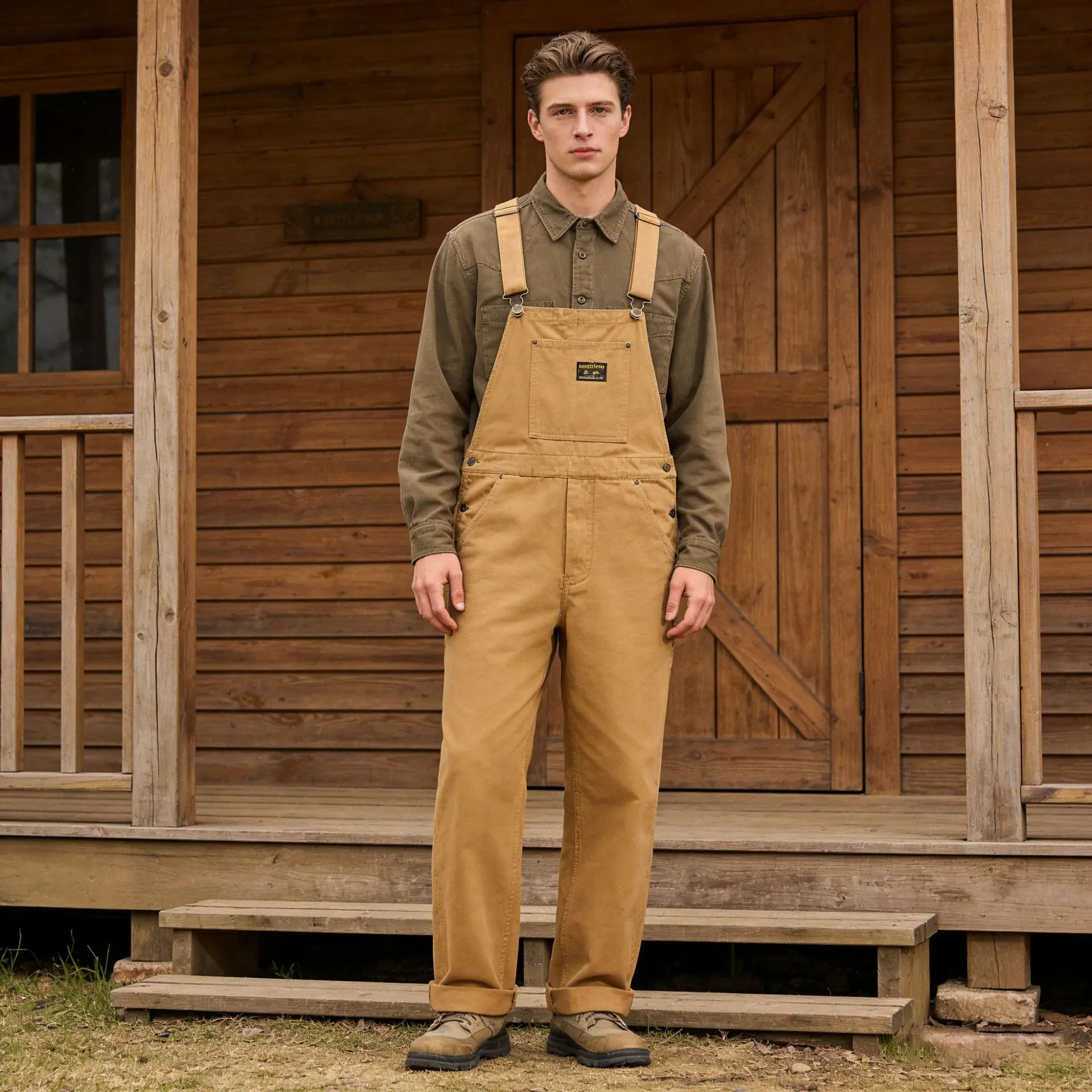 Japenese Style Vintage New Fashion Men Solid Color Simple Basic Straight Casual Overalls Male Four Seasons Trendy Daily Trousers