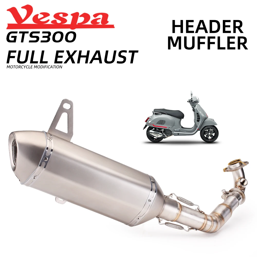 

for vespa gts 250 gts 300 2007- 2017 2018 2019 2020 Full system exhaust pipe muffler