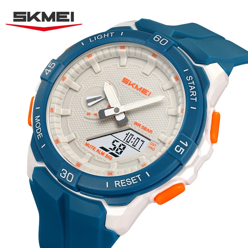SKMEI 2583 New Large Dial Men's Digital Watch Countdown Stopwatch LED Light Electronic Watch 5 Alarm Clock Sports Watch Reloj