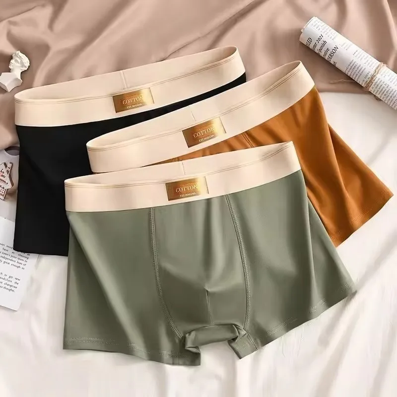pure cotton Men Underwear Cotton BoxerShorts Hombre Panties Man Breathable Underpants Sexy Sports Comfort Male Boxers Large Size - Image 2