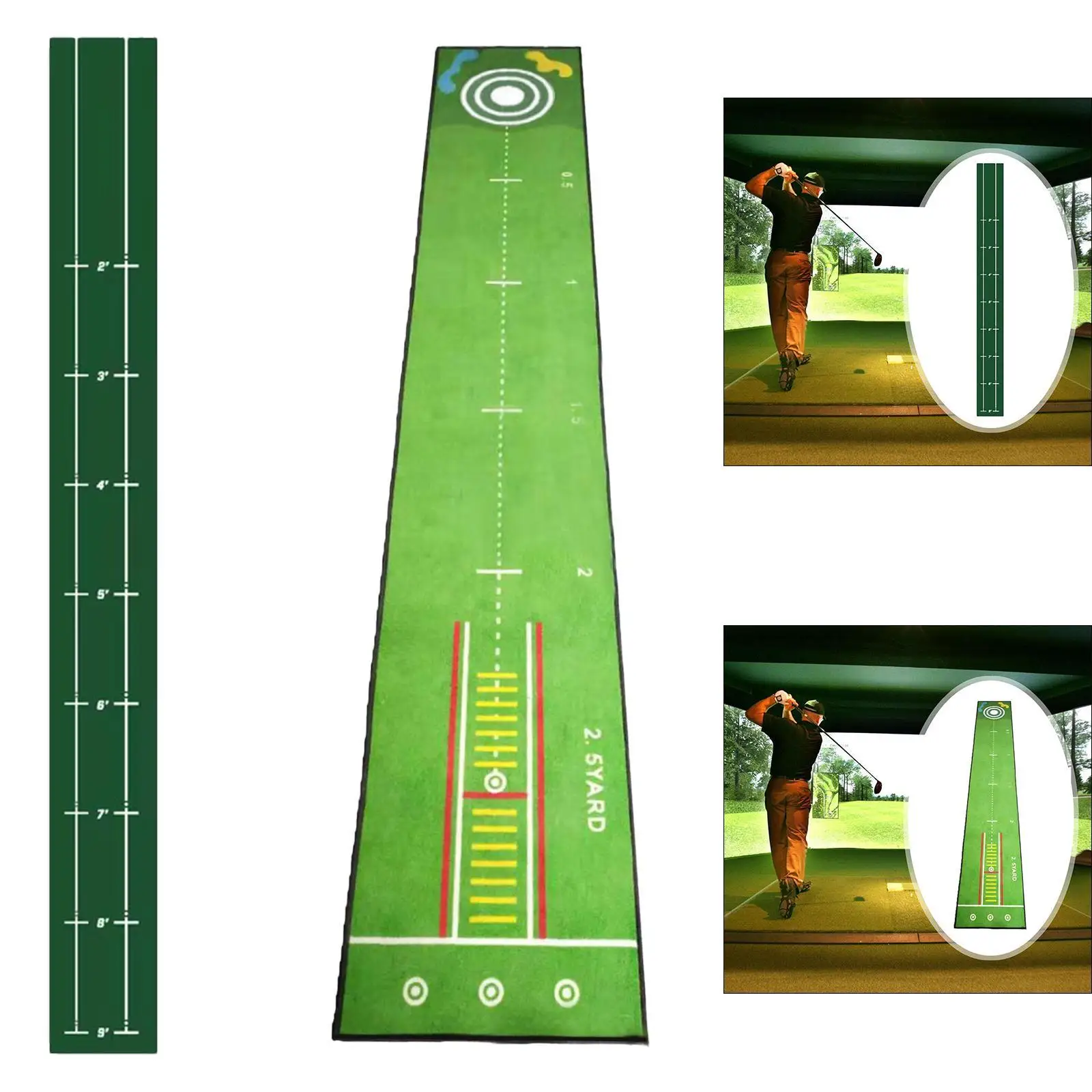 

Golf Putting Mat Gift for Golfer Portable Golf Practice for Park Home Office