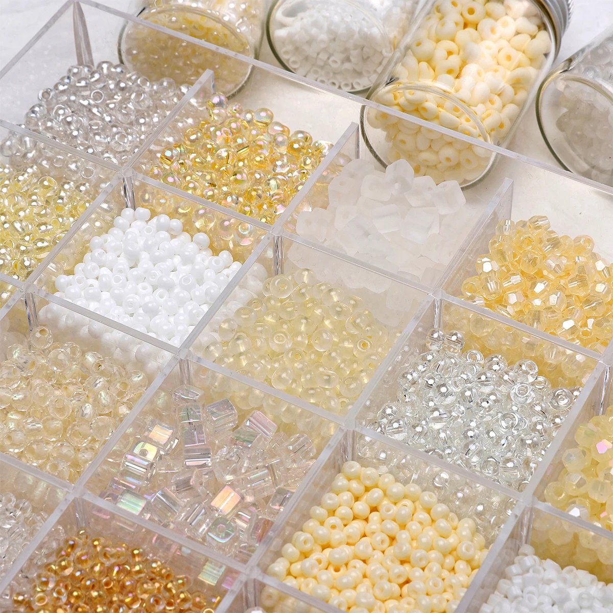 High Quality Glass Rice Beads In Various Styles Beige Yellow Series Loose Beads DIY Bracelets Necklaces Accessories Making