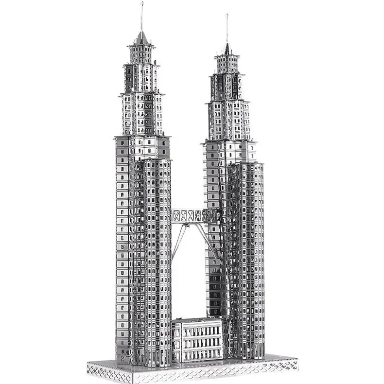 

Twin Towers 3D наборы моделей металлических головоломок DIY лазерная резка головоломки игрушка для детей