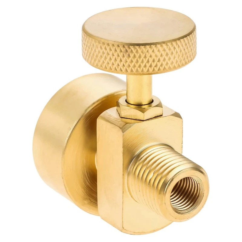 

Brass Valve 1LB Brass Valve +1/4 Inch NPT Male & M8X1 Female Thread Fire Pit Stove BBQ