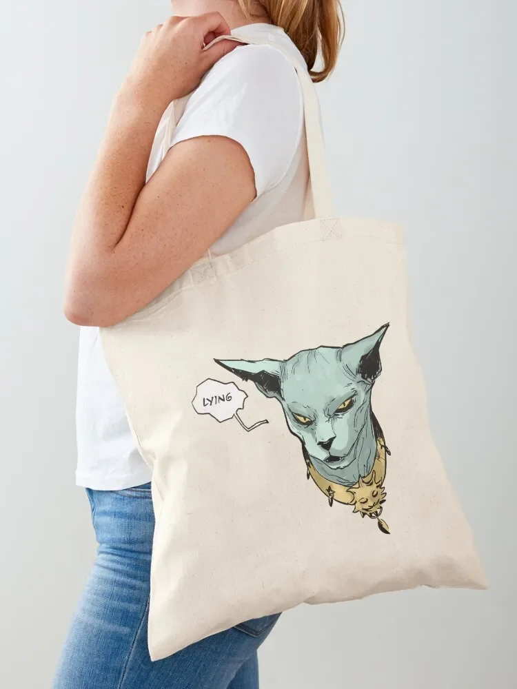 Bolso de mano con diseño de gato acostado, bolso ecológico, bolso de tela plegable, bolso de compras de lona para mujer