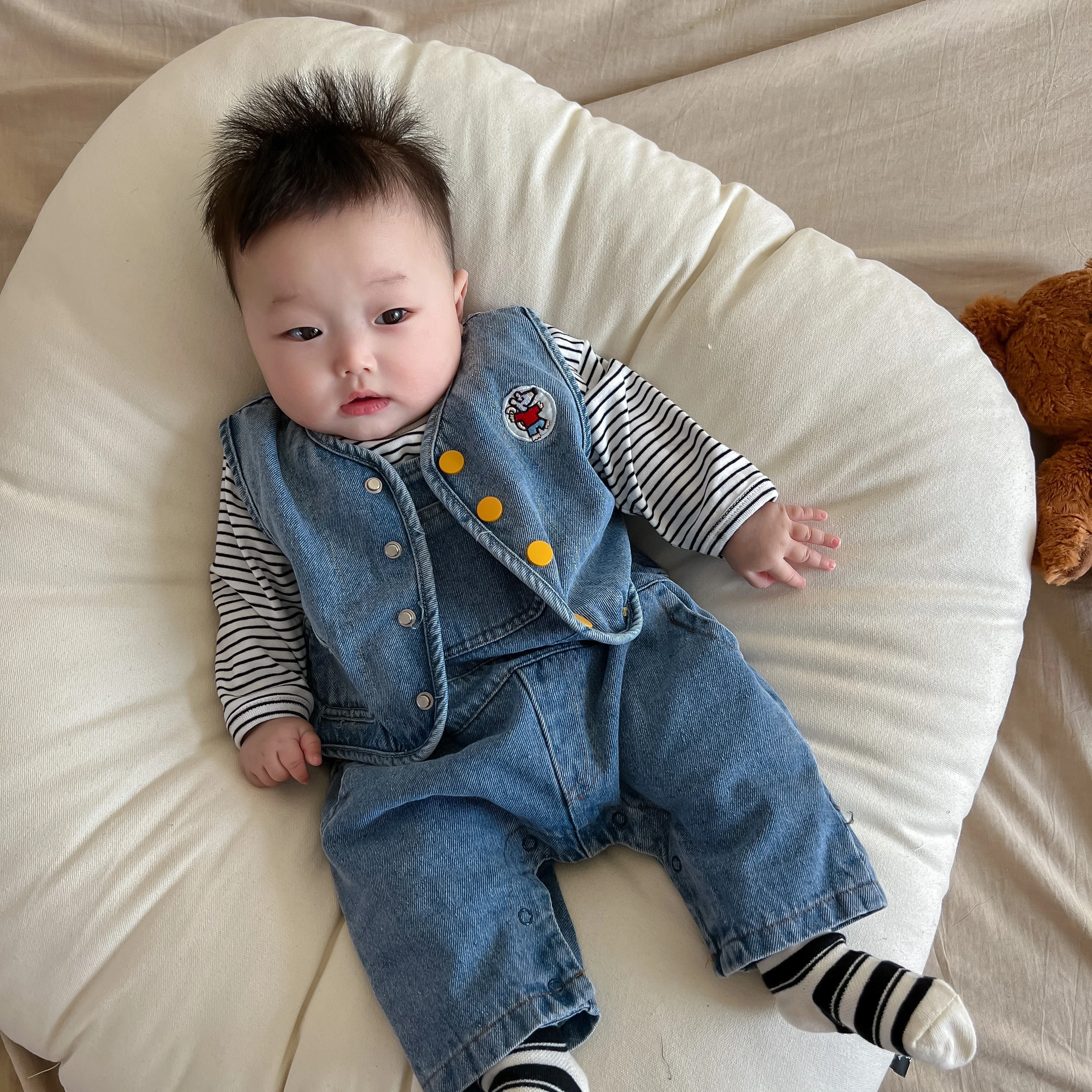 Spring and Autumn baby boy  baby girl Vest, strap Korean Fashion Casual Cute cotton Coat Vest baby/infant