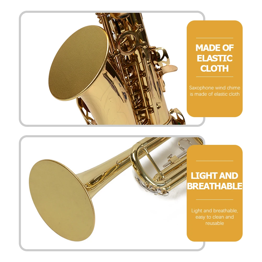 

Saxophone Bell Cover Durable Elastic Sax Horn Cap Reusable Protective Cover Reduce Sound for Practice Music Instrument Supplies