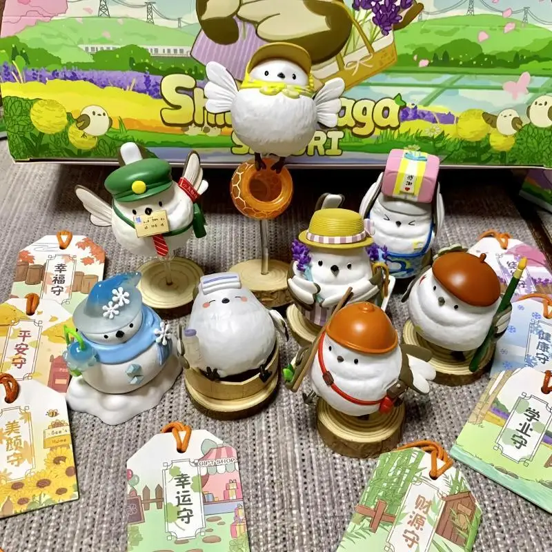 

Original Shimaenaga Sayuri Series Blind Box Cute Animal Long-Tailed Chickadee Lily Mystery Box Collect Doll Decor Model Toy Gift