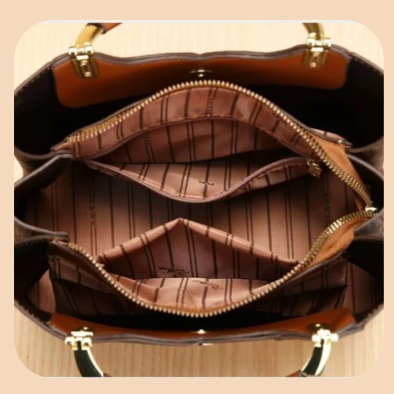 3-piece women's bag set, retro letter printed women's handbag, large-capacity shoulder and crossbody bag with multiple pockets view 4