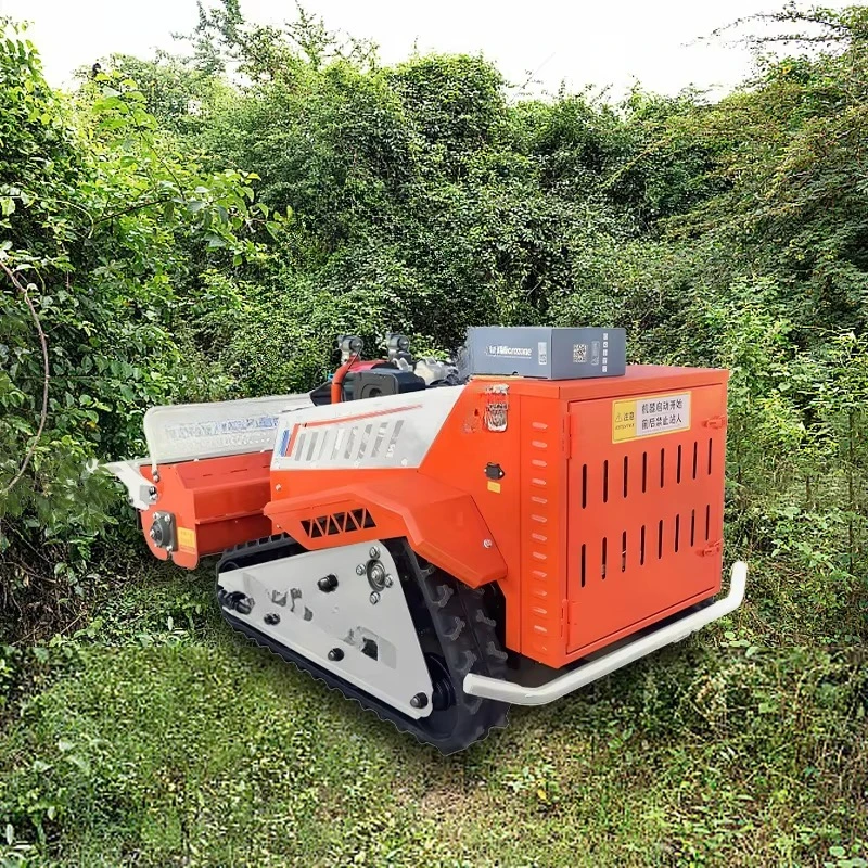 14HP Diesel Robot Lawn Mower Electric Start Mower Interlocking Crawler Lawn Mower