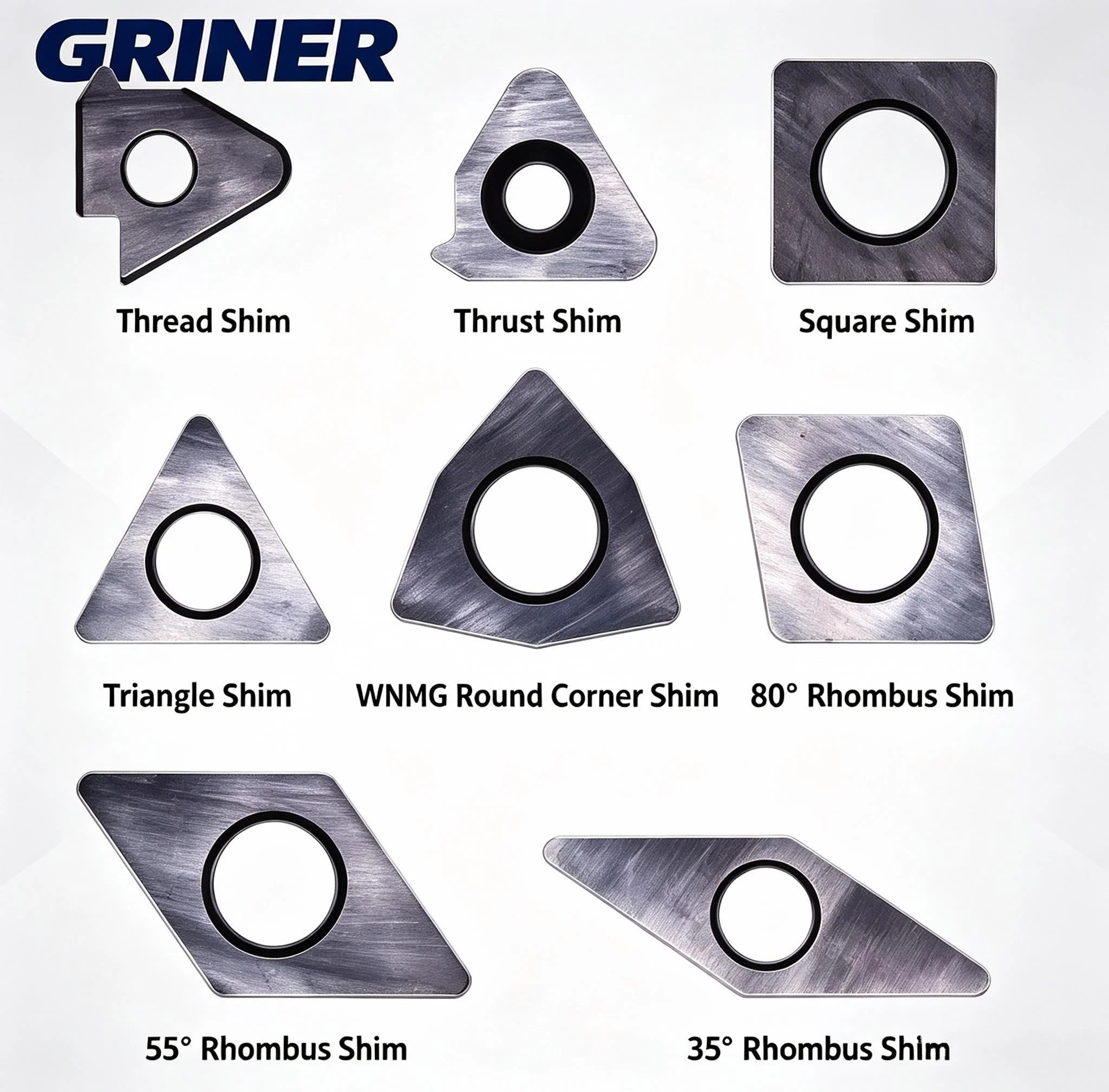 Carbide Shim For CNC Lathe Tool Holder TNMG WNMG SNMG DNMG ER IR Thread Insert Shim Triangle Square Rhombus Tool Pad Multiple Mo view 4