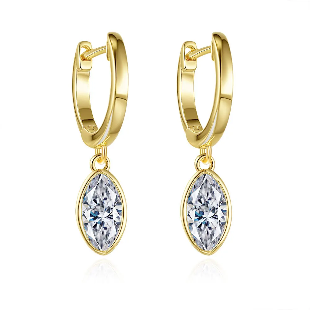

0.5 Carat Moissanite S925 Sterling Silver Luxury Square Stud Earrings Women Wedding Jewelry