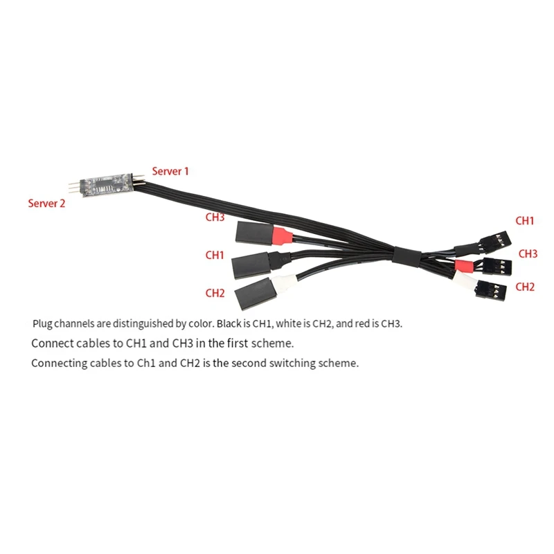 RC Car Upgrade 4WS Control Board Servo Control Cable Kit For SCX24 TRX4M DVC10 RC Car Upgrade Parts