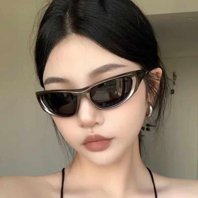 Y2K Sonnenbrille Frauen Punk Mode Geometrische Wraparound Sonnenbrille Männer Luxus Marke Designer Brille Vintage Gothic Shades