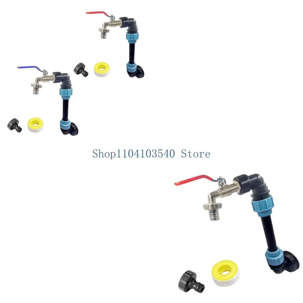 02DC Drain Faucet Assembly with Raised Outlet and Adapter Set