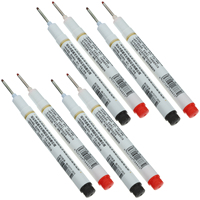 8pcs Marker Pencils Long Pens for Wood Working Water Proof Carpentry Tools Fine Line Marking Paint Black Red