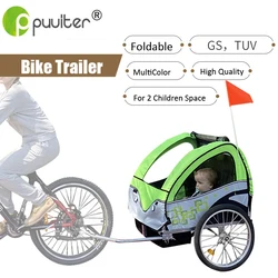 16 Inch Wheel Children Bicycle Trailer With Two Seat Bike Trailer