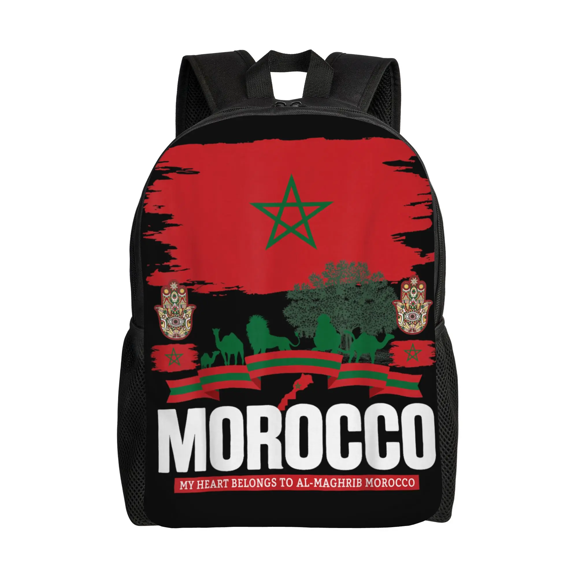 

Идея нарядов с флагом Марокко для рюкзаков в марокканском стиле: рюкзаки для женщин и мужчин, школьные сумки, высококачественные большие рюкзаки