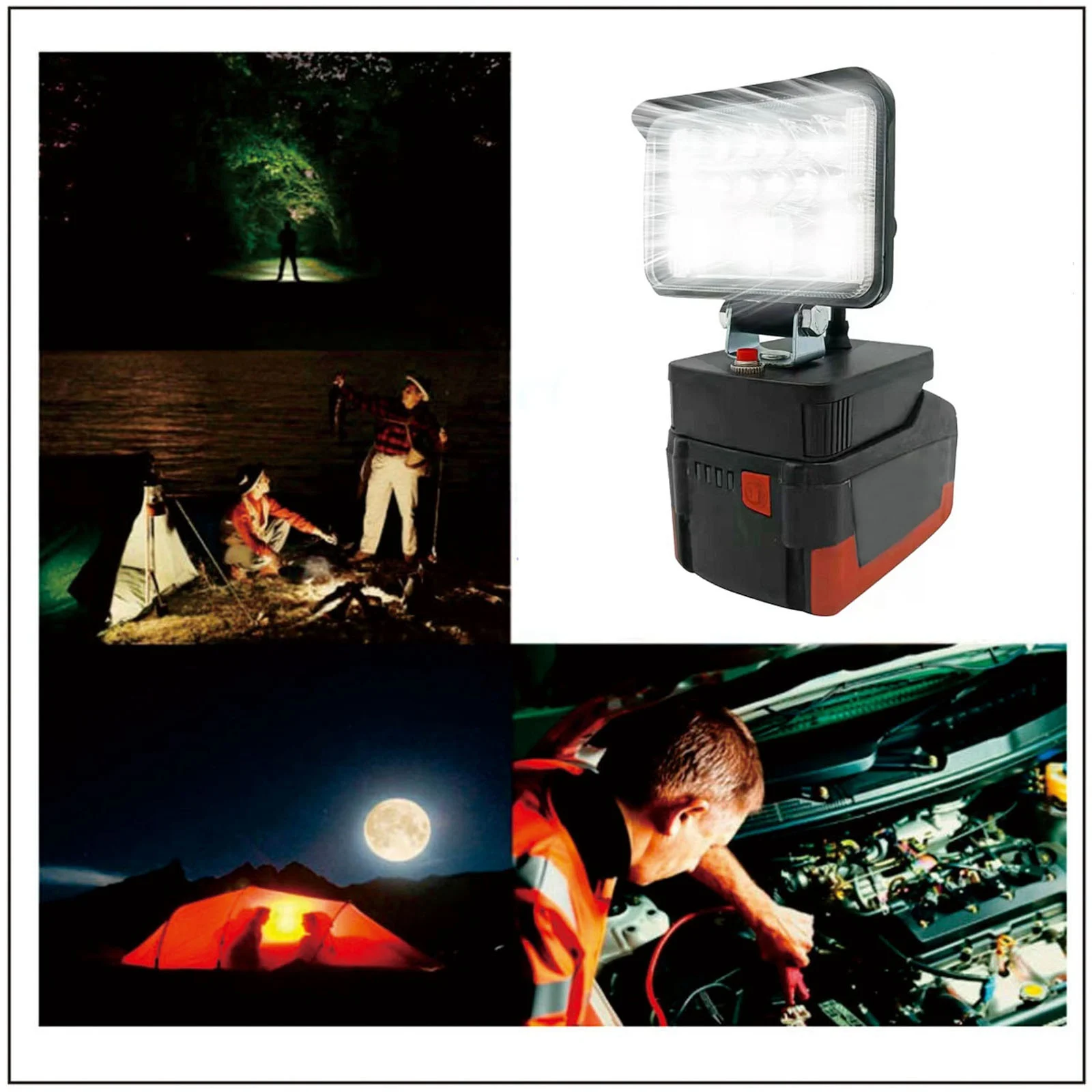 LED Work Light for Metabo 18V Lithium Battery Converted into High Performance LED Lighting Portable Outdoor Flashlight