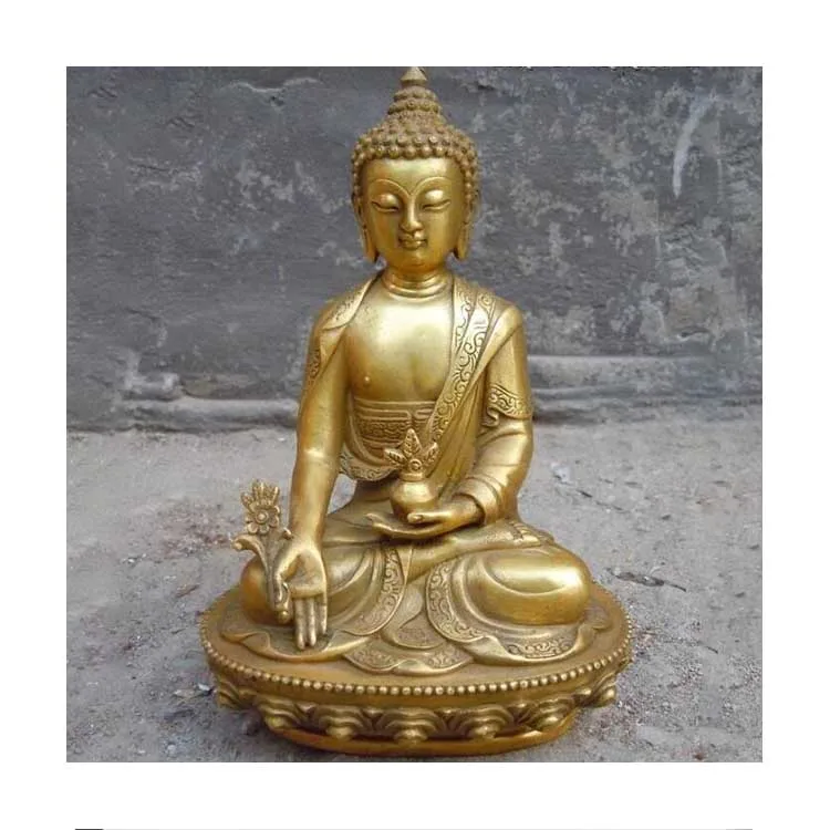 Custom Home Desktop Decor Brass Meditation Buddha Statue Small Size