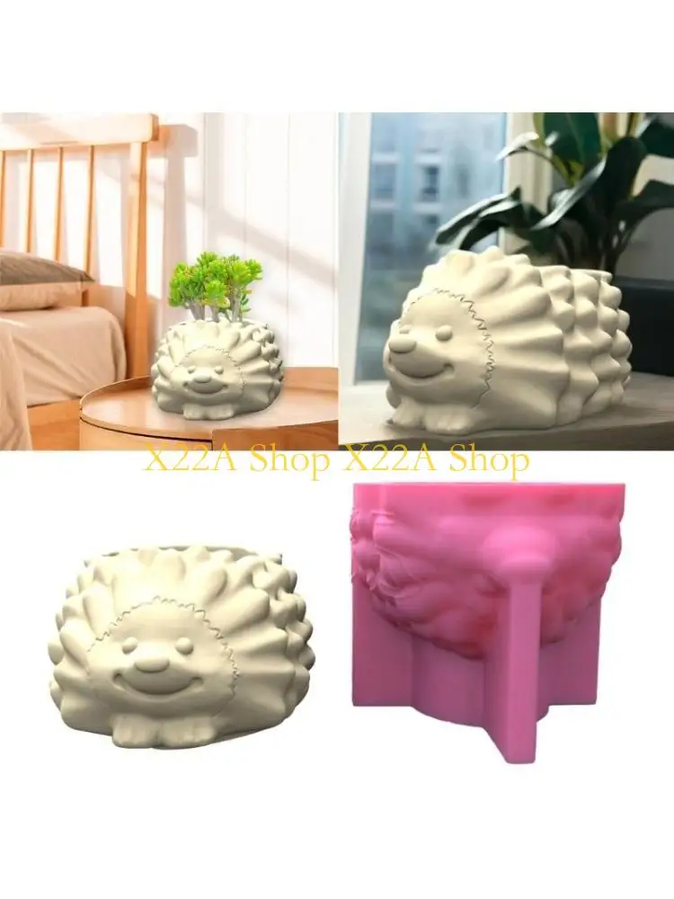 

Уникальная силиконовая форма 3D Ежик Цветочный горшок DIY Ручная работа Гипс Свеча
