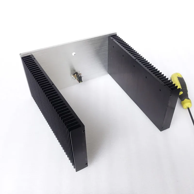 Amplificatore di potenza in alluminio pieno di alta qualità Custodia fai da te Amplificatore HIFI Telaio con manopola del volume 240 * 120 * 257mm