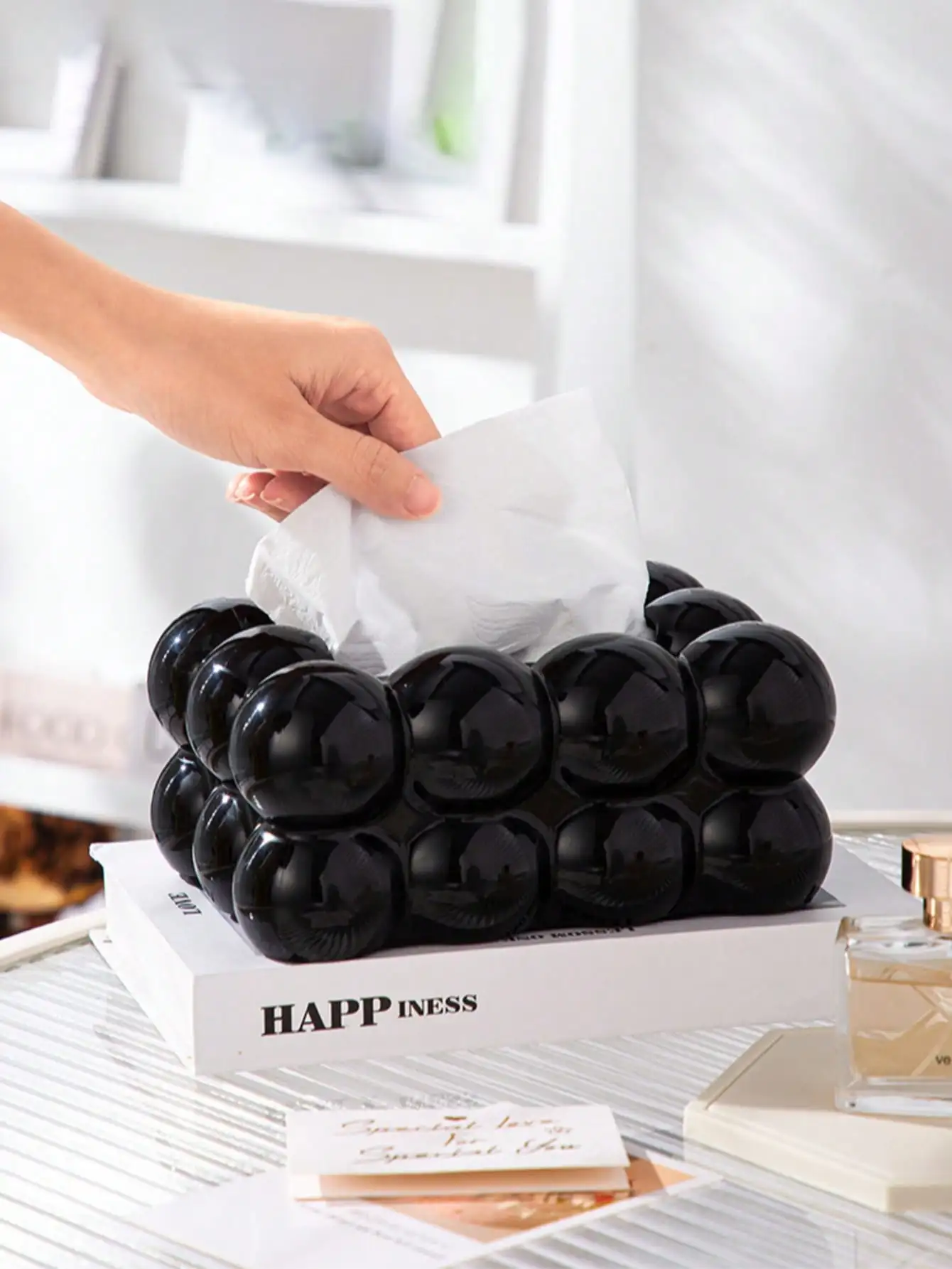 1 piece of light luxury style high value marshmallow tissue box home living room tissue storage box restaurant tissue box