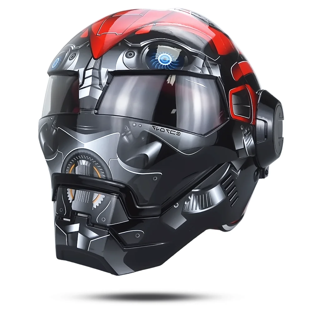 

Motorcycle Full Face Helmet Visor Lenses, Masei 601 Lron Patriot Helmets Personality Motorcycle Special Helmets