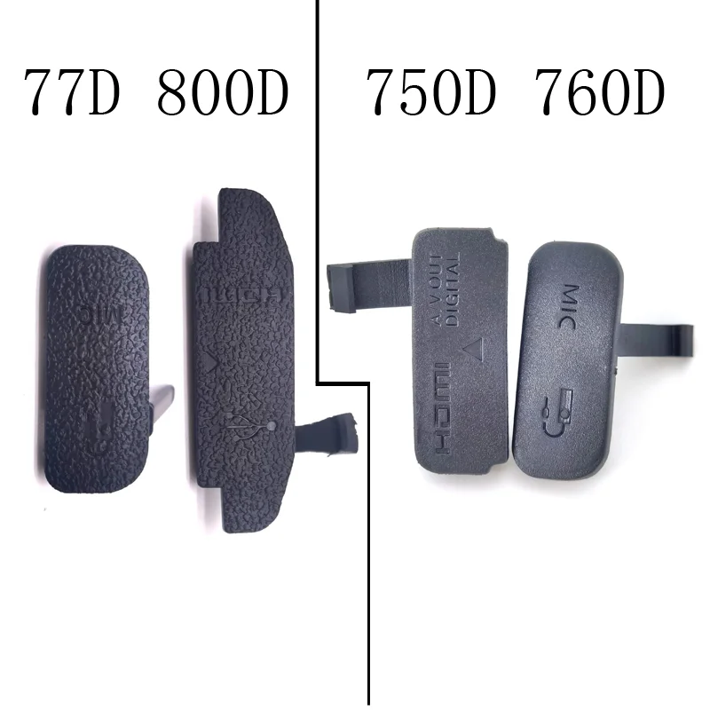 USB Rubber Lid Door USB DC IN/VIDEO OUT Rubber Door Bottom Cover For Canon 77D 800D / 750D 760D Camera