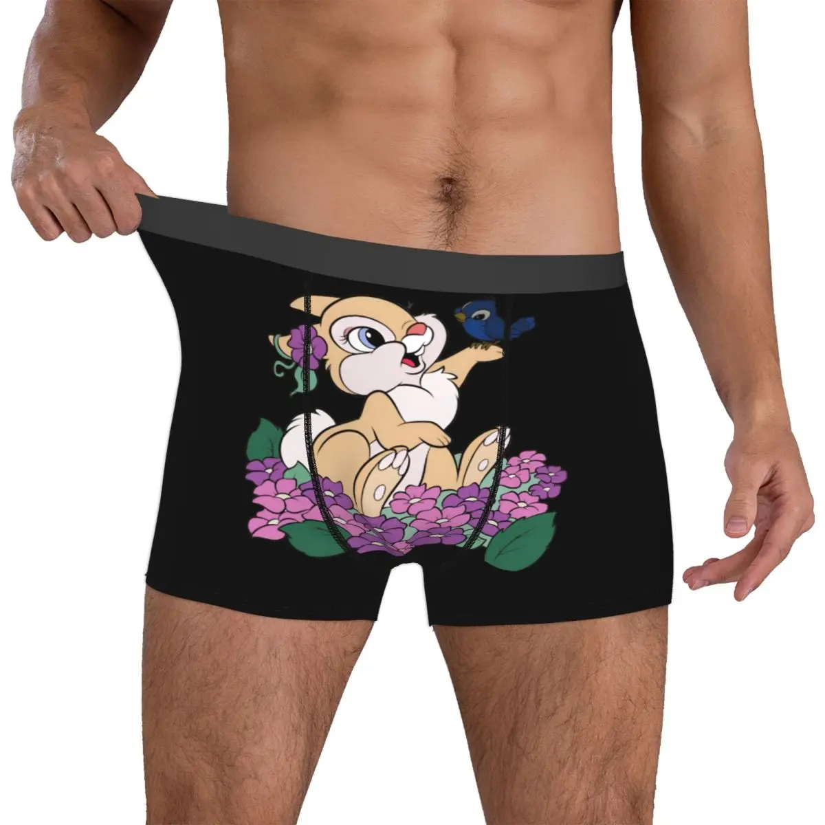 

Custom B-Bambies Boxer Shorts For Homme 3D Printed Thumper Underwear Panties Briefs Stretch Underpants