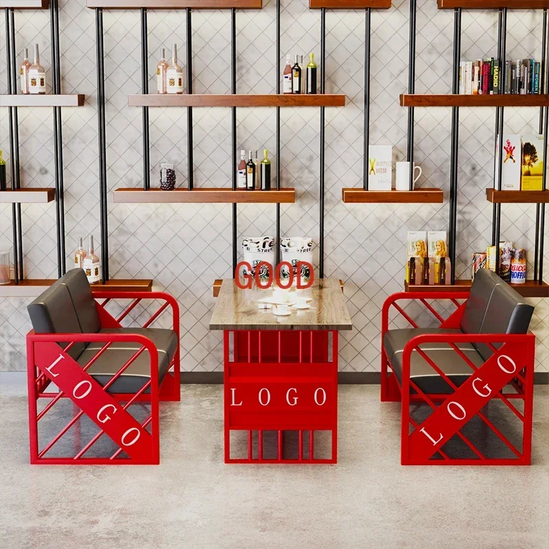 Style industriel créatif bar restaurant double stand canapé musique