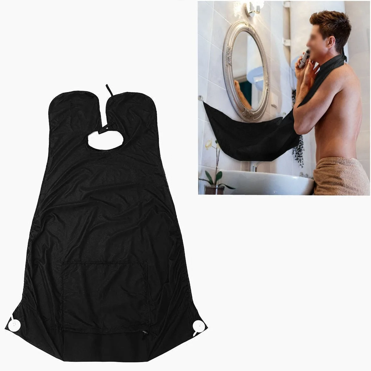 Men Home Shaving Scarf Shaving Cloth Hair Cutting Hat Hair Cutting Apron Dirt Proof Keep Clean Professional Styling Accessories