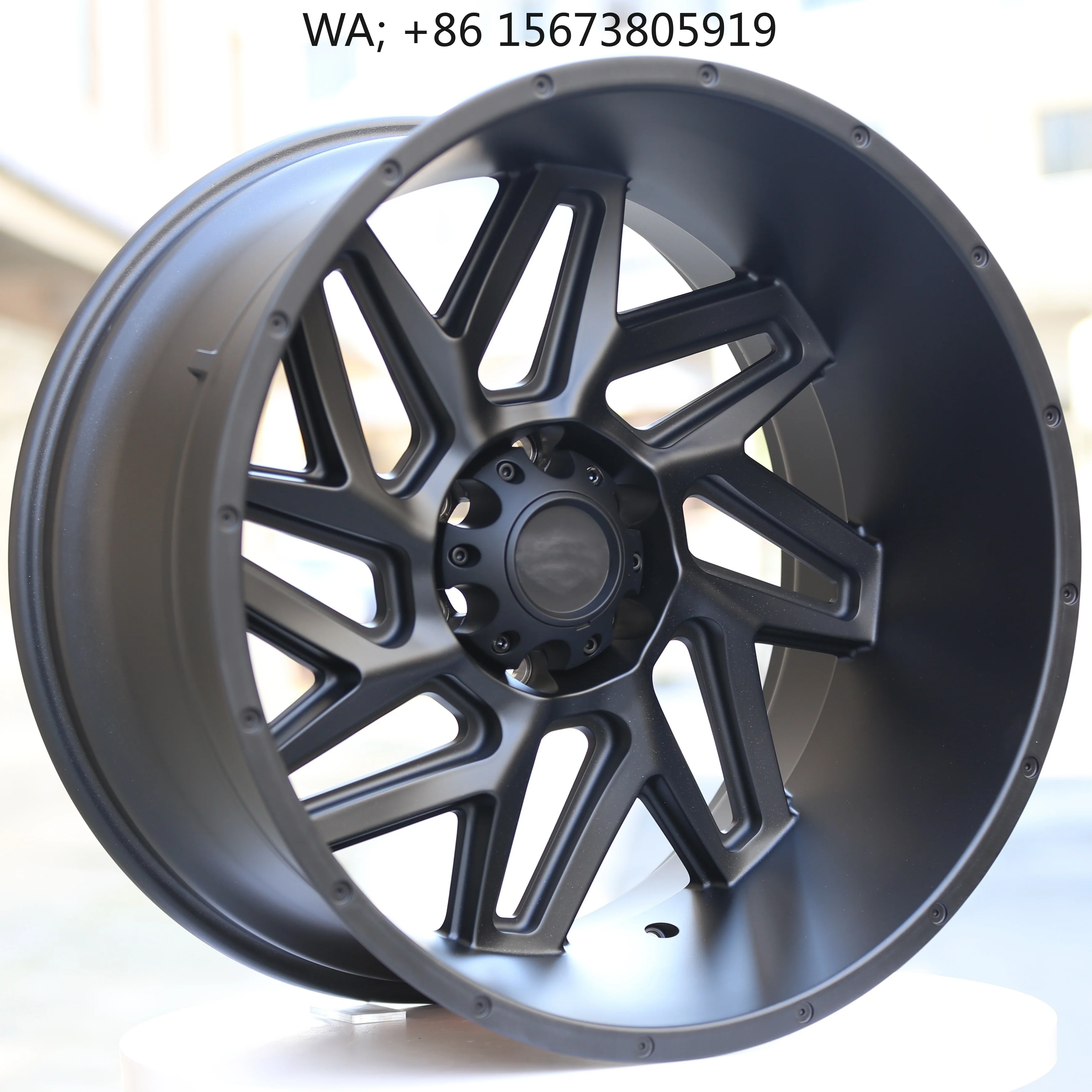 

22*12 Black Milled Window and Chrome Plated JWL VIA SAE J2530 TUV 4X4 Aluminum Alloy Off-road Wheels Rim