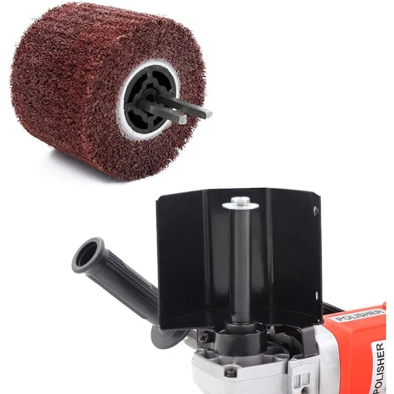 8Speed Electric Burnishing Polishing Machine Surface Conditioning Tool 1400W Wire Drawing Machine for Wood Metal Stainless Steel