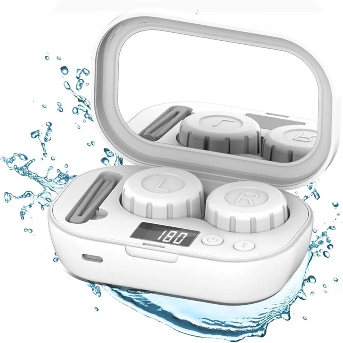 Top Portable Ultrasonic Contact Lens Cleaner Machine Fit Disposal Soft Lens, Colored Contact Lens, RGP Lens and OK Lens