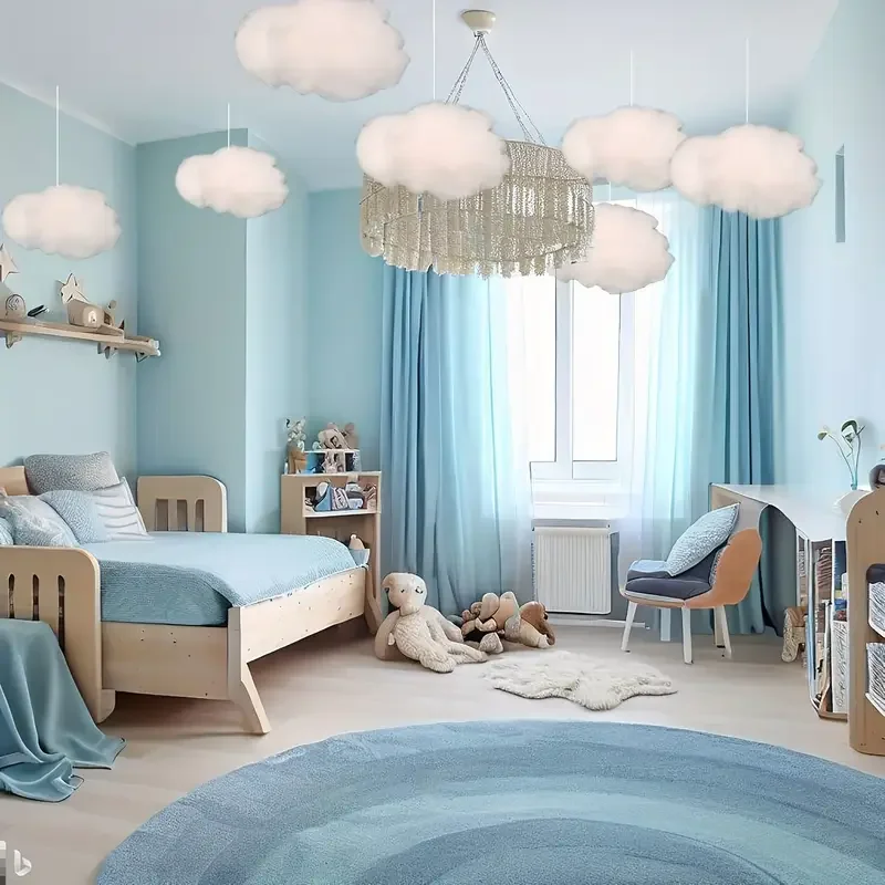 دعائم سحابة زخرفية ثلاثية الأبعاد لحفلات الزفاف وأعياد الميلاد والمناسبات الخاصة يمكن تعليقها في ديكور أداء مرحلة الغرفة #3