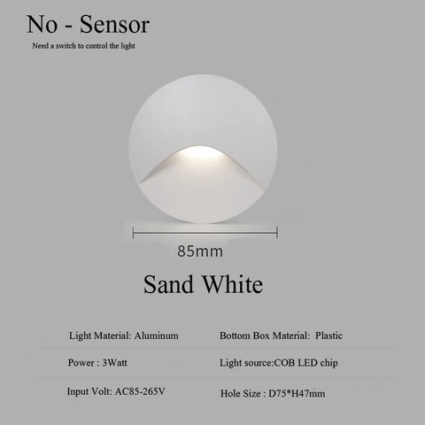 Настенный светильник WAAJEA LED 3Вт IP65 - белый/черный/серый — фото товара
